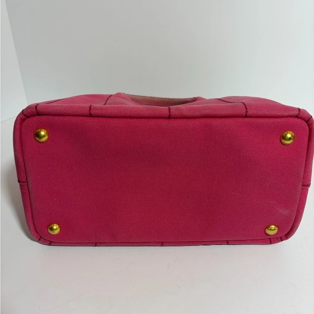 AUTHENTIC Prada Fuchsia Canvas Canapa Tote